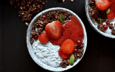 Jahodový Chia puding
